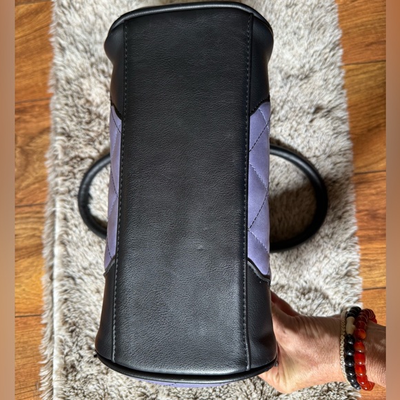 The Nightmare Before Christmas clasp Black and Purple Quilted Women's Handbag - Picture 6 of 9